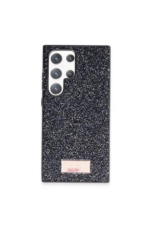 Onegif Samsung Galaxy S24 Ultra Bright Simli Kapak - Siyah