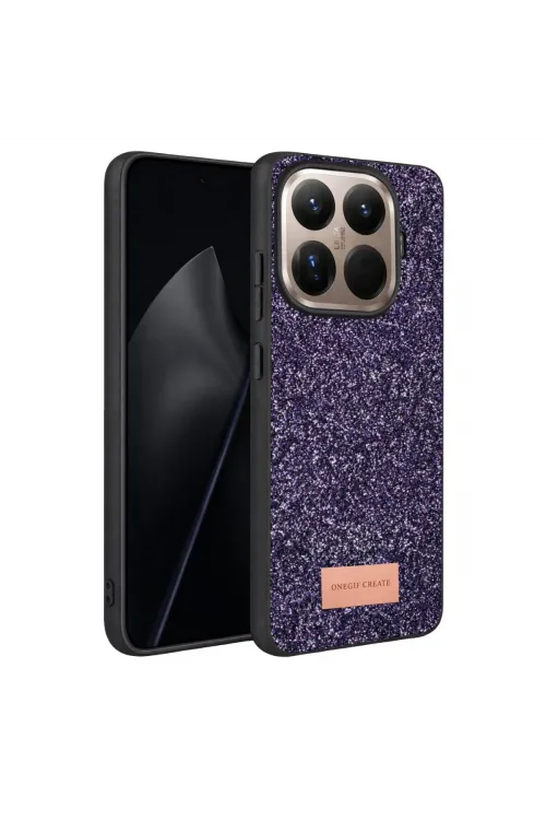 Onegif Xiaomi Mi 15t Pro Bright Simli Kapak - Derin Mor