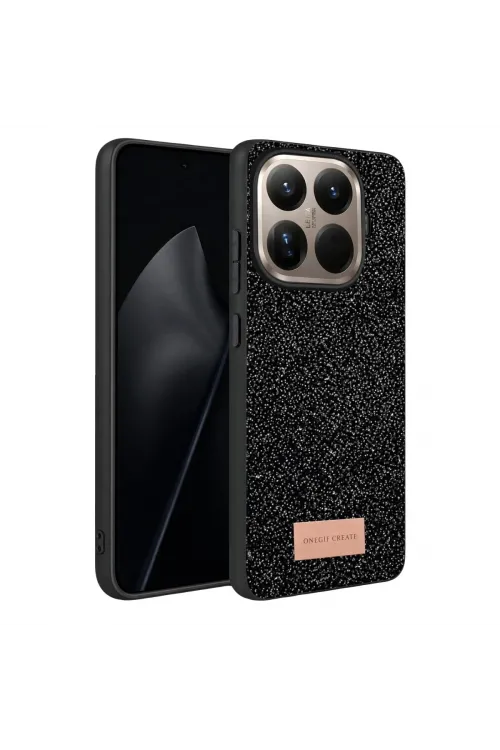 Onegif Xiaomi Mi 15t Pro Bright Simli Kapak - Siyah