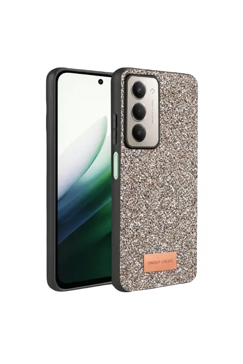 Onegif Xiaomi Redmi 15 4g Bright Simli Kapak - Gümüş