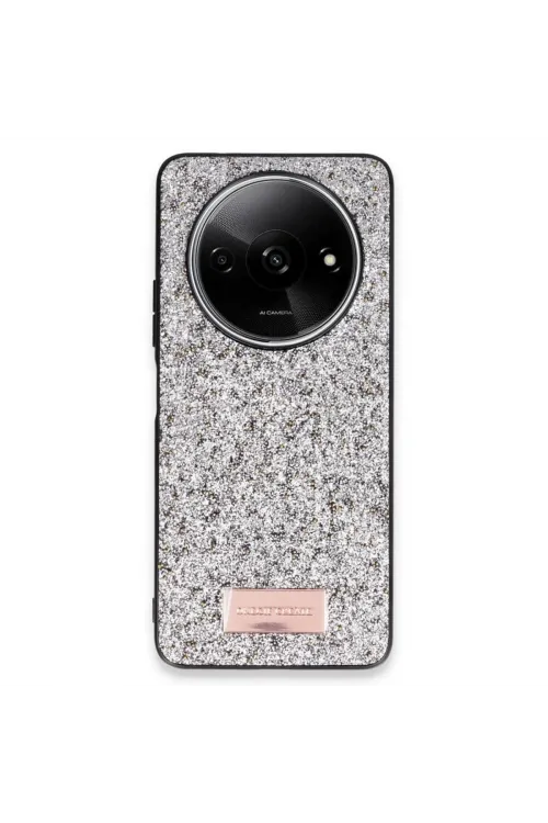Onegif Xiaomi Redmi A3 4g Bright Simli Kapak - Gümüş