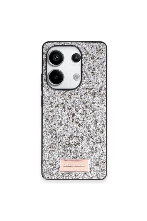 Onegif Xiaomi Redmi Note 13 Pro 4g Bright Simli Kapak - Gümüş