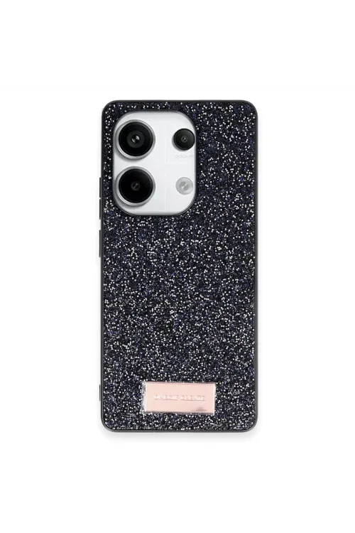 Onegif Xiaomi Redmi Note 13 Pro 4g Bright Simli Kapak - Siyah