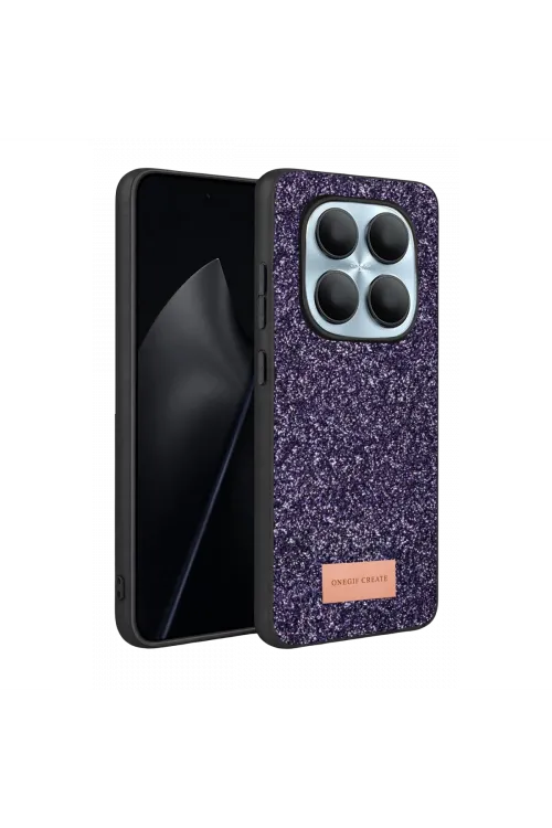 Onegif Xiaomi Redmi Note 15 Pro 5g Bright Simli Kapak - Derin Mor