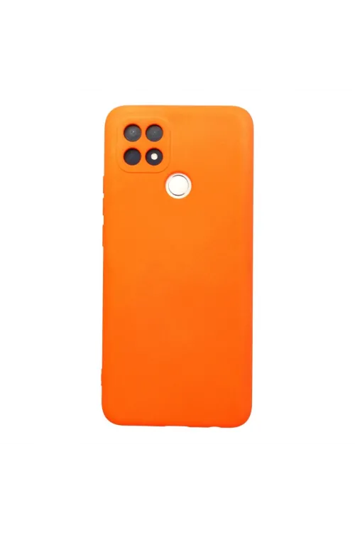 Oppo A15 Kılıf Nano İçi Kadife Silikon - Turuncu