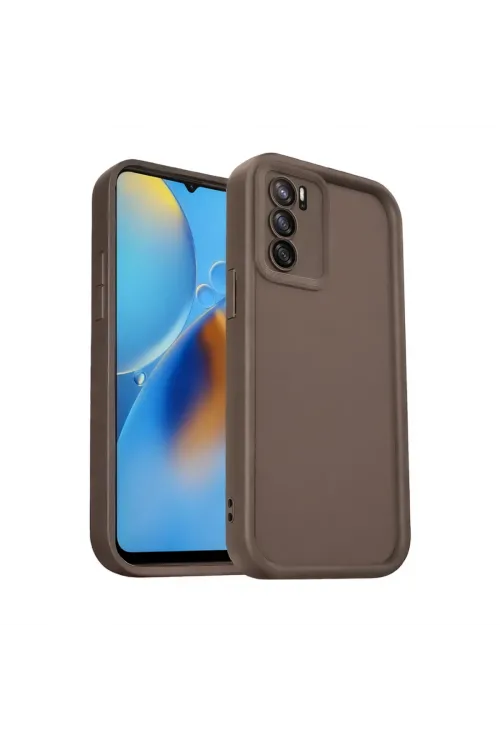 Oppo A16 Kılıf Viera Silikon - Kahverengi