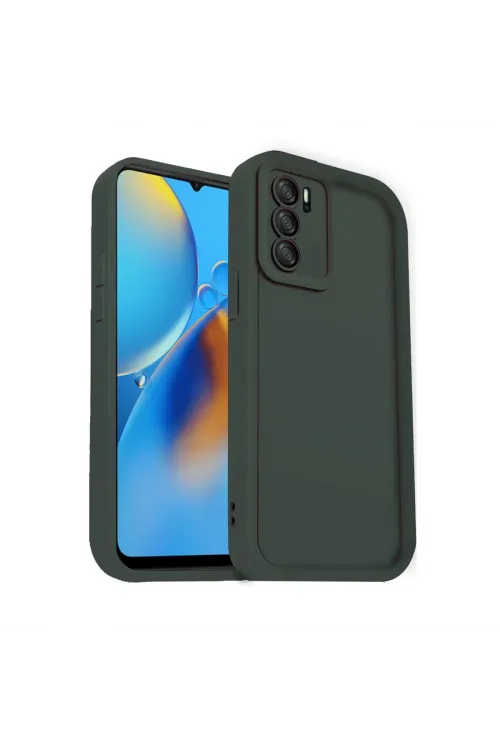 Oppo A16 Kılıf Viera Silikon - Koyu Yeşil