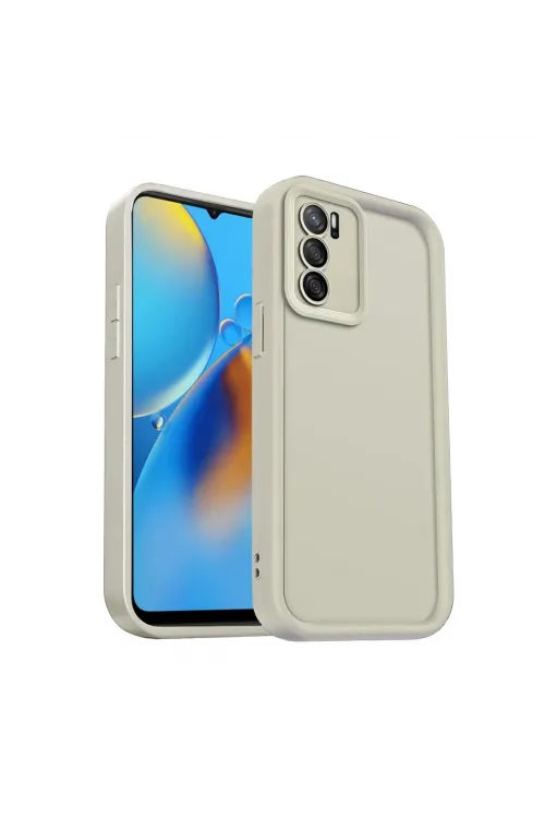 Oppo A16 Kılıf Viera Silikon - Krem