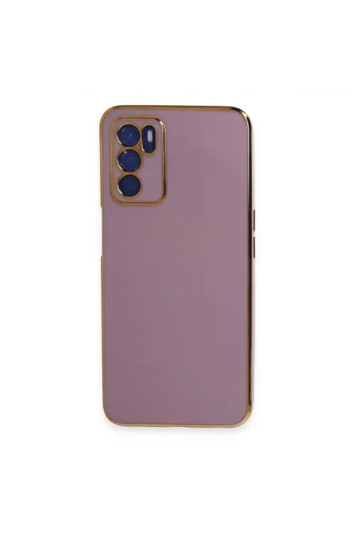 Oppo A16 Kılıf Volet Silikon - Mor