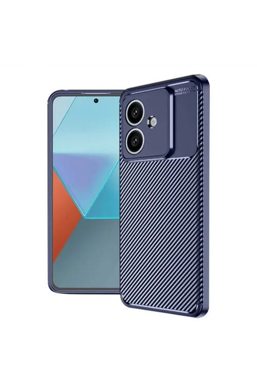 Oppo A3 Kılıf Auto Focus Karbon Kapak - Lacivert