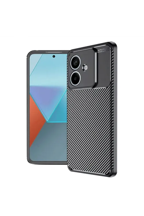 Oppo A3 Kılıf Auto Focus Karbon Kapak - Siyah