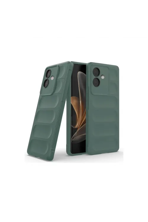 Oppo A3 Kılıf Optimum Silikon - Koyu Yeşil