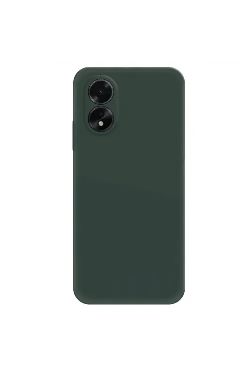Oppo A38 Kılıf First Silikon - Koyu Yeşil