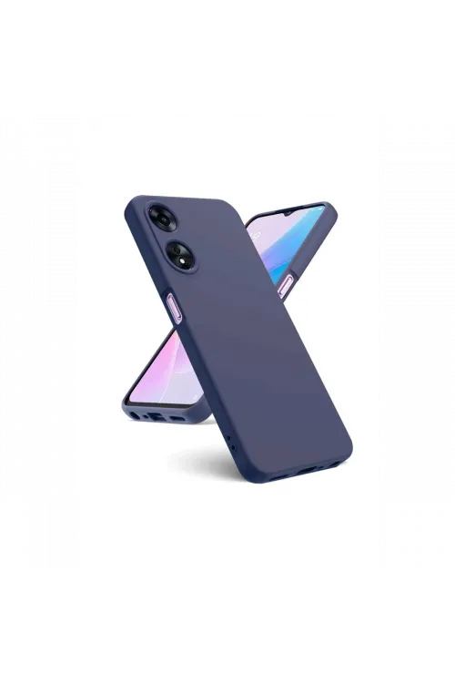 Oppo A38 Kılıf First Silikon - Lacivert