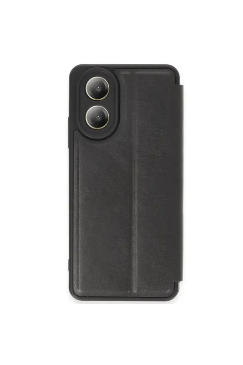 Oppo A38 Kılıf Flip Cover - Siyah