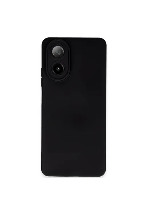 Oppo A38 Kılıf Nano İçi Kadife Silikon - Siyah