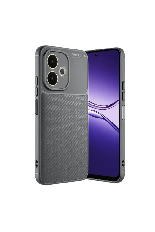 Oppo A5 Pro 4g Kılıf Auto Focus Karbon Kapak - Gri