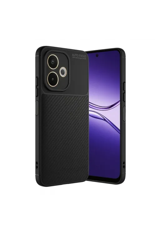 Oppo A5 Pro 4g Kılıf Auto Focus Karbon Kapak - Siyah