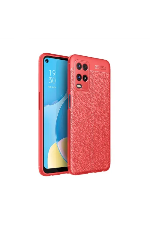 Oppo A54 4g Kılıf Auto Focus Kapak - Kırmızı
