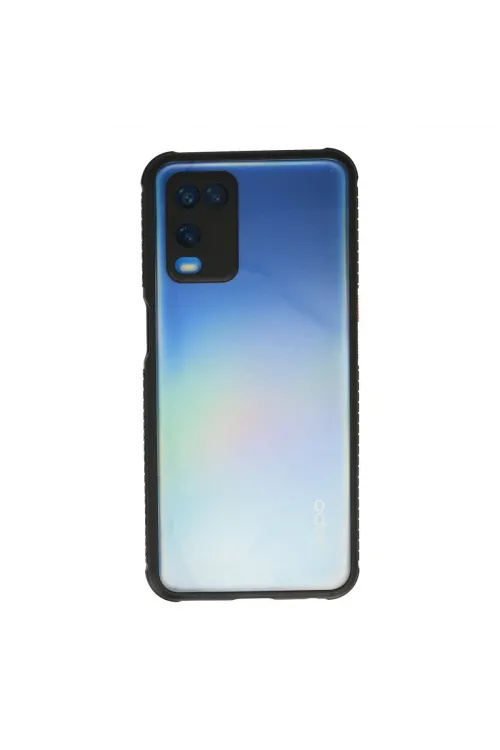 Oppo A54 4g Kılıf Miami Şeffaf Silikon - Siyah