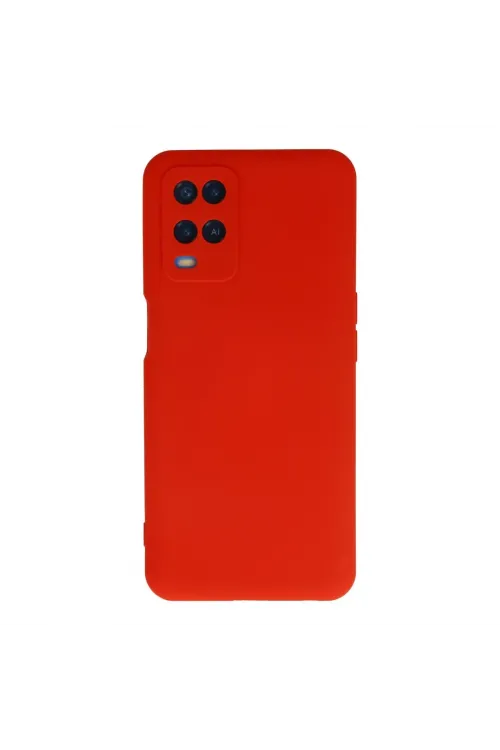 Oppo A54 4g Kılıf Nano İçi Kadife Silikon - Kırmızı