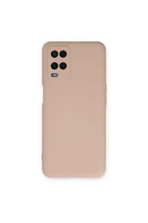 Oppo A54 4g Kılıf Nano İçi Kadife Silikon - Pudra