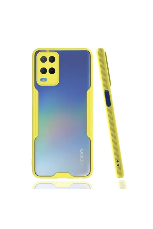 Oppo A54 4g Kılıf Platin Silikon - Sarı