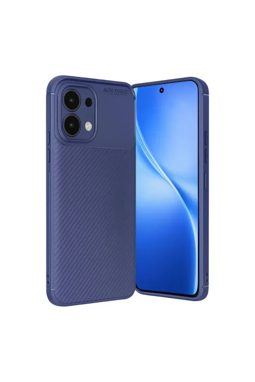Oppo A6 Pro 4g Auto Focus Karbon Kapak - Lacivert