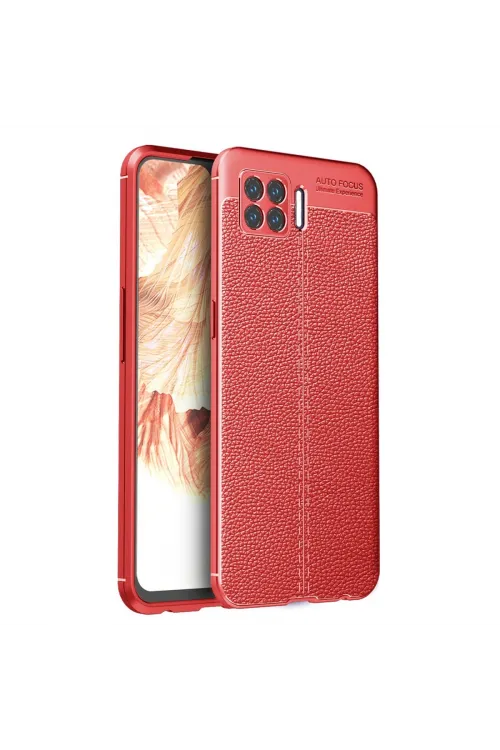 Oppo A73 Kılıf Auto Focus Kapak - Kırmızı