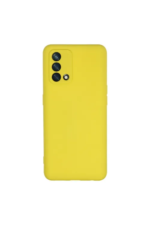 Oppo A74 4g Kılıf Nano İçi Kadife Silikon - Sarı