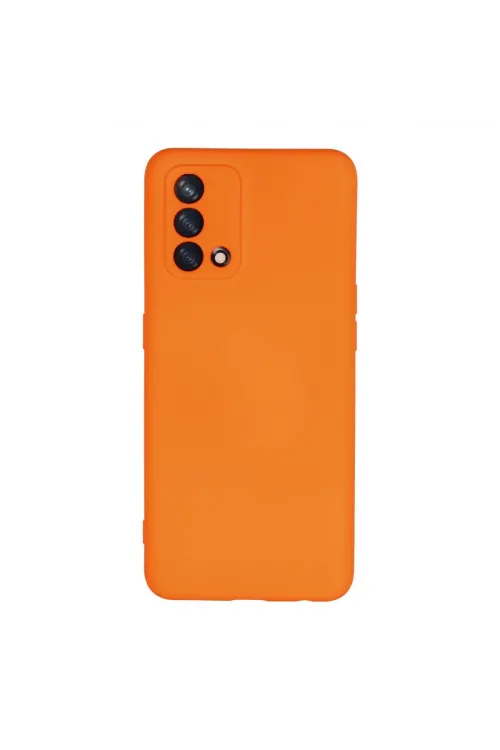 Oppo A74 4g Kılıf Nano İçi Kadife Silikon - Turuncu