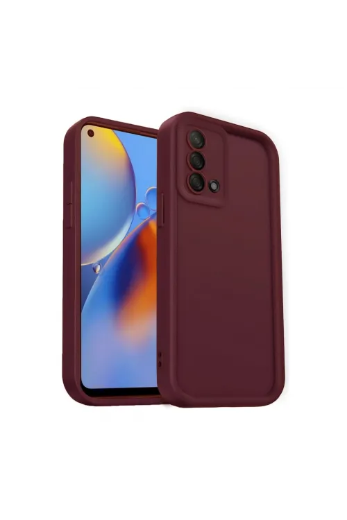 Oppo A74 4g Kılıf Viera Silikon - Bordo