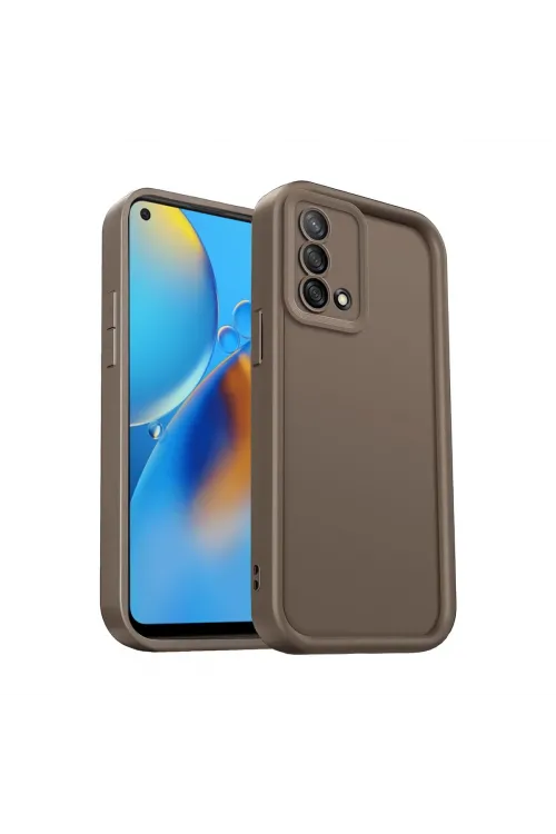 Oppo A74 4g Kılıf Viera Silikon - Kahverengi