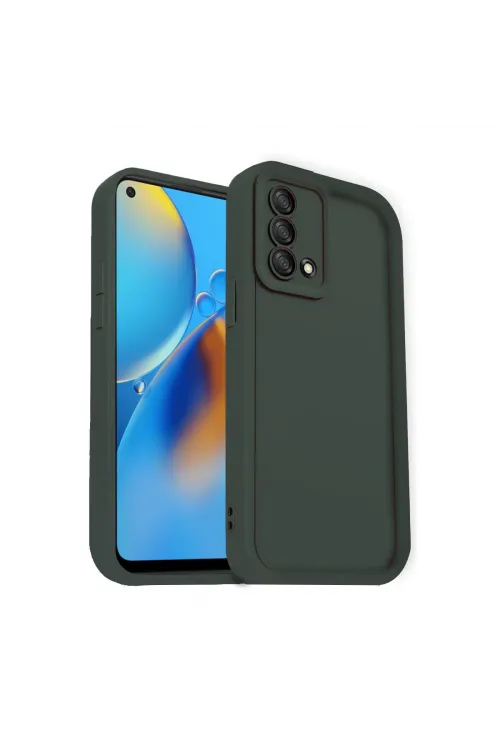 Oppo A74 4g Kılıf Viera Silikon - Koyu Yeşil