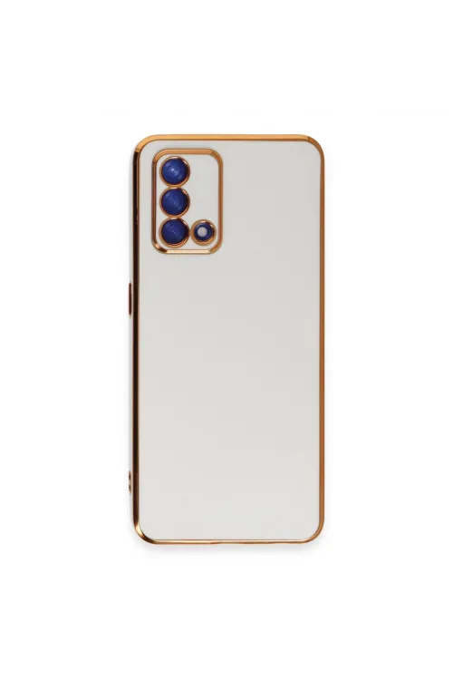 Oppo A74 4g Kılıf Volet Silikon - Beyaz