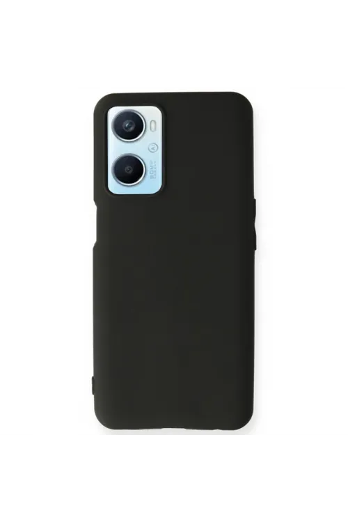 Oppo A96 Kılıf First Silikon - Siyah