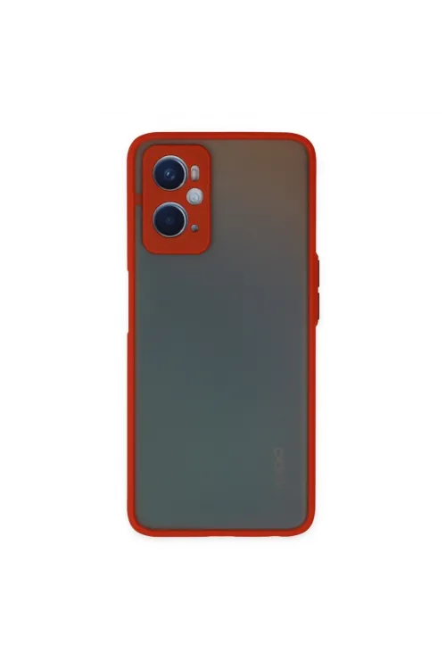 Oppo A96 Kılıf Montreal Silikon Kapak - Kırmızı
