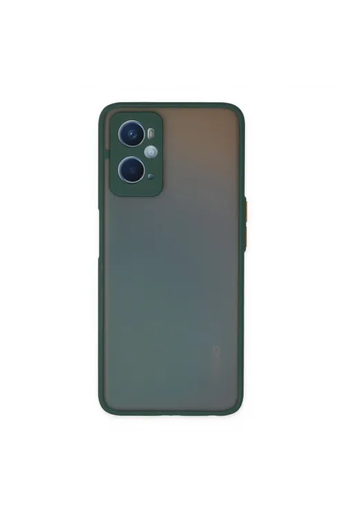 Oppo A96 Kılıf Montreal Silikon Kapak - Yeşil