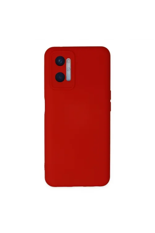 Oppo A96 Kılıf Nano İçi Kadife Silikon - Kırmızı