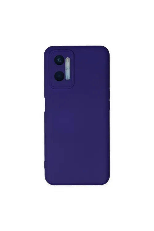 Oppo A96 Kılıf Nano İçi Kadife Silikon - Mor