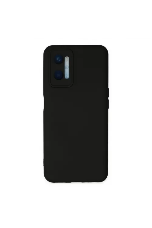 Oppo A96 Kılıf Nano İçi Kadife Silikon - Siyah