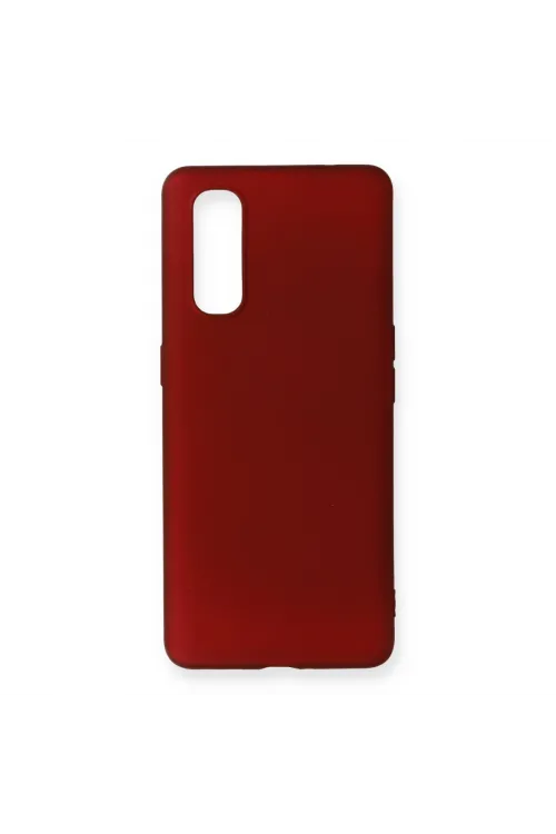 Oppo Find X2 Kılıf First Silikon - Bordo