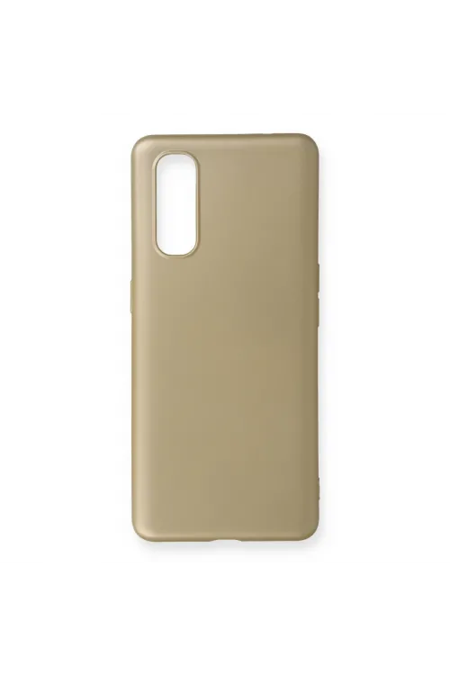 Oppo Find X2 Kılıf First Silikon - Gold