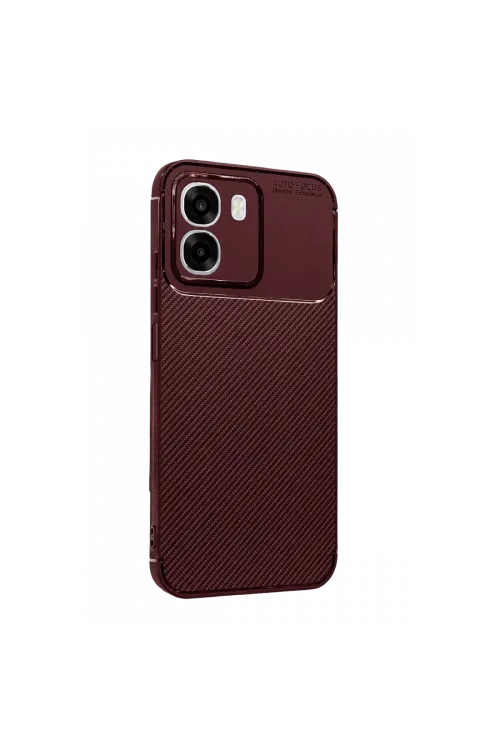 Oppo Oppo A6t 5g Auto Focus Karbon Kapak - Bordo