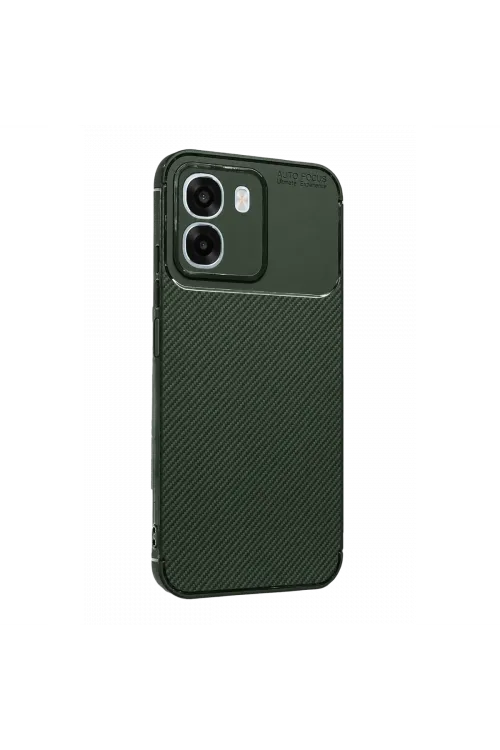 Oppo Oppo A6t 5g Auto Focus Karbon Kapak - Koyu Yeşil