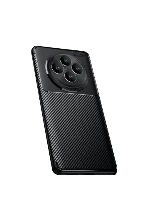 Oppo Reno 11 Fs Kılıf Auto Focus Karbon Kapak - Siyah