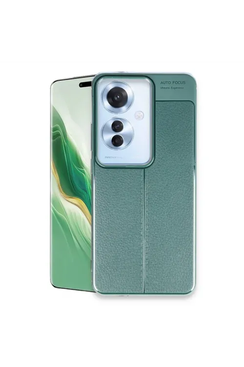 Oppo Reno 11f Kılıf Auto Focus Kapak - Koyu Yeşil