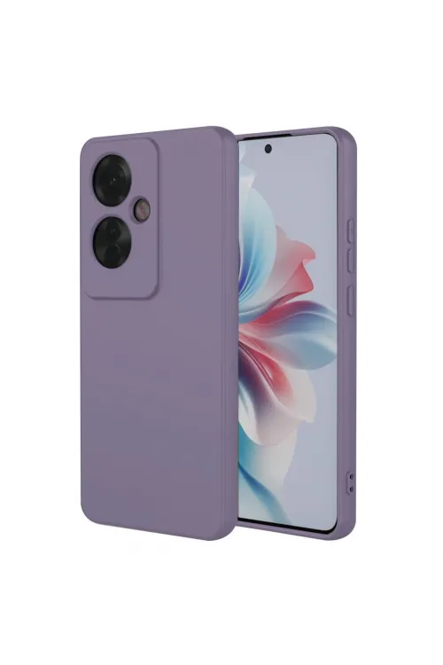 Oppo Reno 11f Kılıf First Silikon - Lila