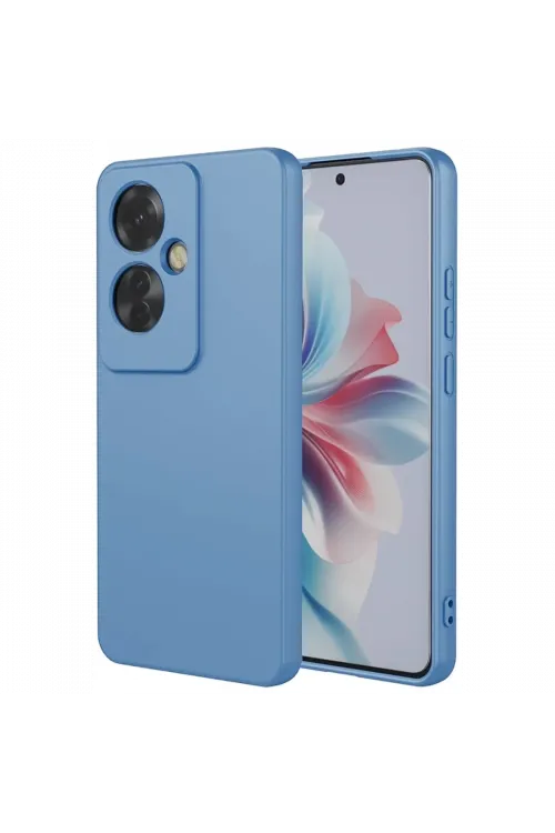 Oppo Reno 11F Kılıf First Silikon - Mavi
