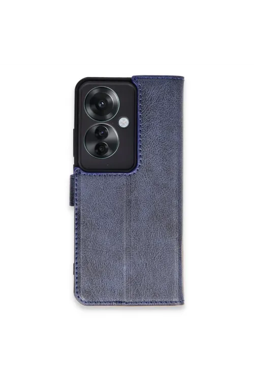 Oppo Reno 11f Kılıf Trend S Plus Kapaklı Kılıf - Lacivert